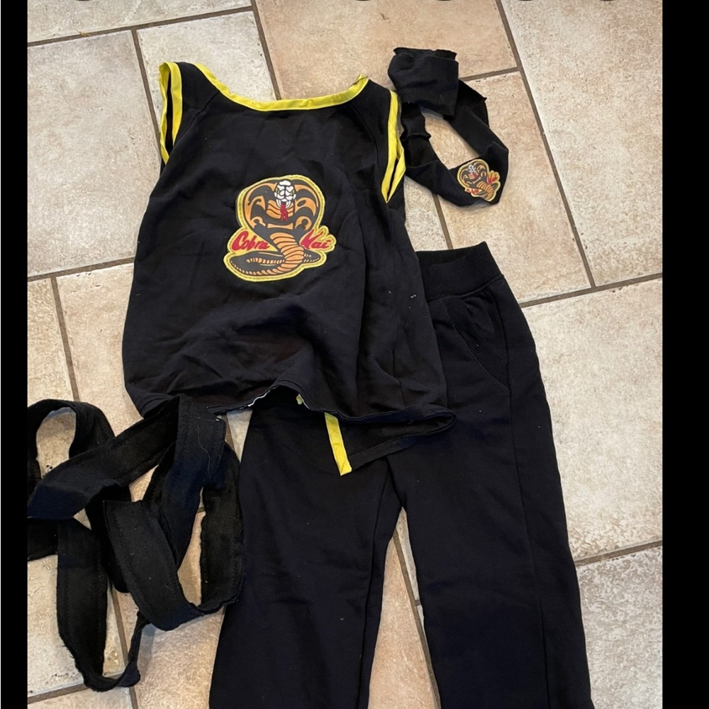 Cobra Kai kids costume, homemade
